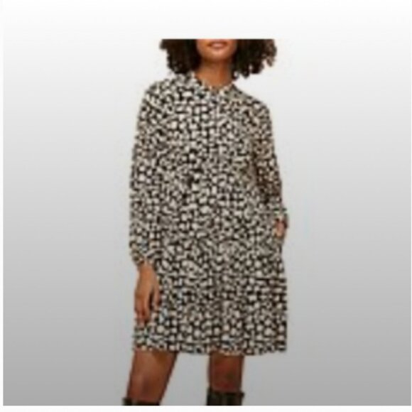 Whistles Giraffe Print Trapeze Dress, Size 12 - Picture 2 of 8